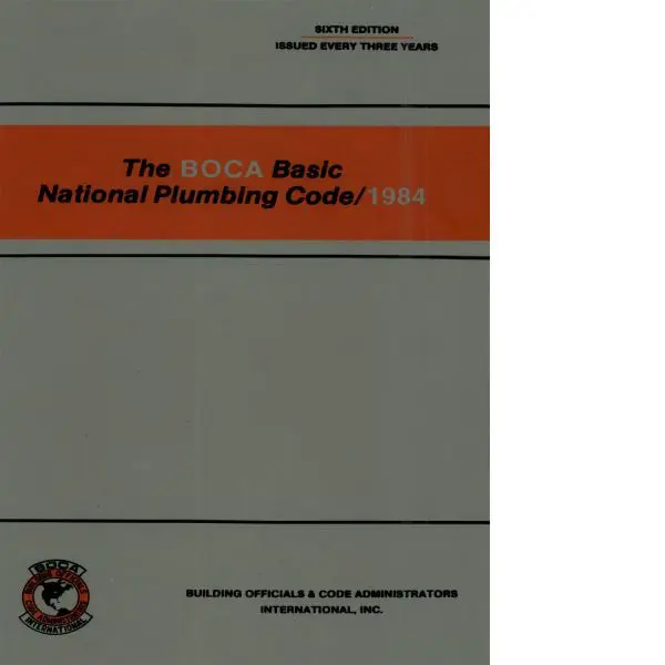 1984 BOCA Basic/National Plumbing Code (PDF Download)