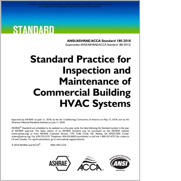 ANSI/ASHRAE/ACCA 180-2018 Standard Practice for Inspection