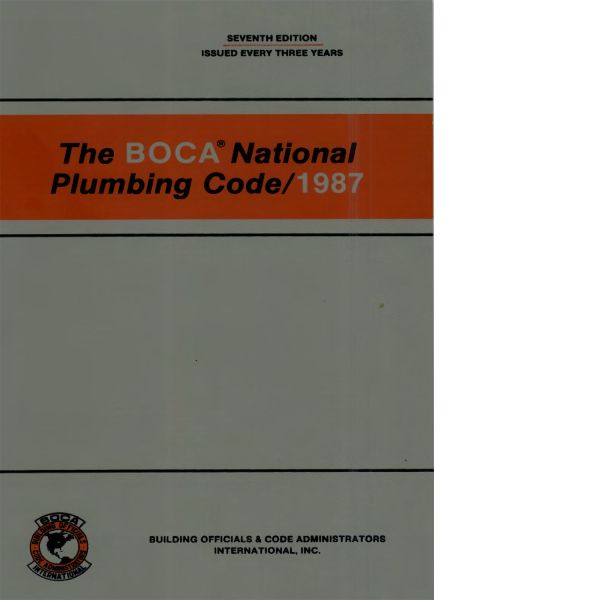 1987 BOCA National Plumbing Code (PDF Download)