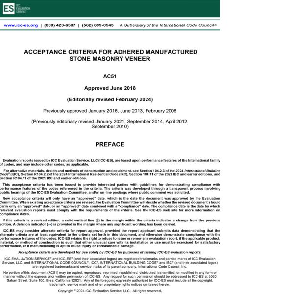 AC51 Adhered Manufactured Stone Masonry Veneer - Approved June 2018 ...