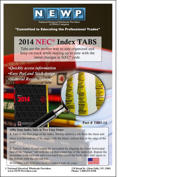 2014 NEC® Index Tabs