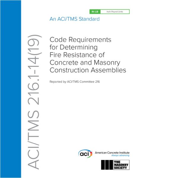 ACI 216.1-14 (19) Code Requirements For Determining Fire Resistance Of ...