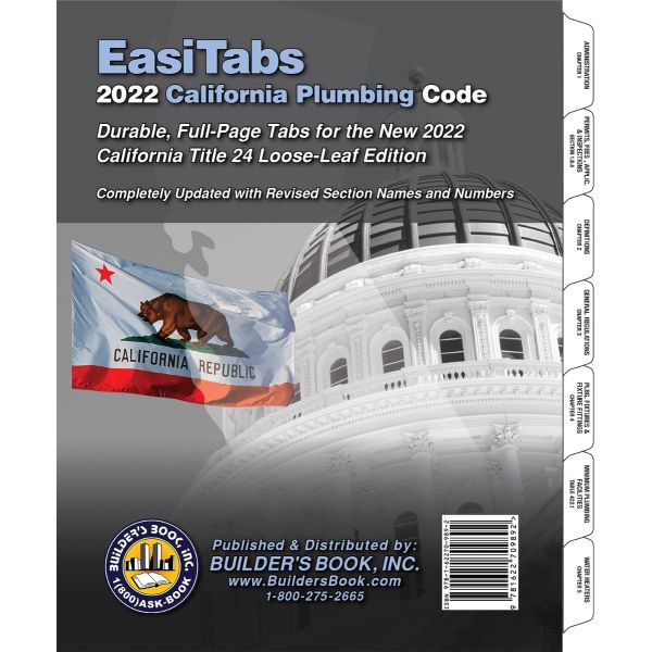 Easitabs 2022 california plumbing code title 24 part 5