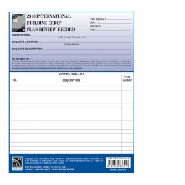 2018 International Building Code Plan Review Records (Cover Image)
