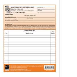 ICC/ANSI A117.1-2009 Plan Review Records (as referenced in the 2018 IBC®) (Cover Image)