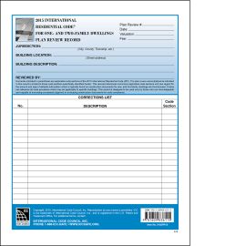 2015 International Residential Code Plan Review Records (Cover Image)