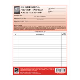 2018 International Fire Code Sprinkler Plan Review Records (Cover Image)