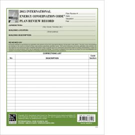 2015 International Energy Conservation Code Plan Review Records (Cover Image)