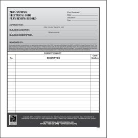 2005 National Electrical Code Plan Review Records