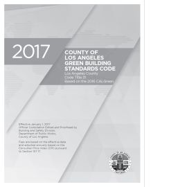 2017 County of Los Angeles Green Building Standard Code - Amendments only (Cover Image)