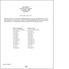 2017 City of Los Angeles Building Code - Errata May 2017 (Cover Image)