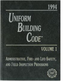 1994 Uniform Building Code Volume I cover image