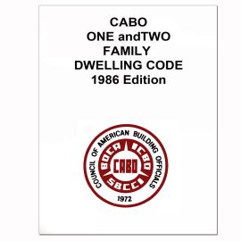 1986 CABO 1 & 2 Family Dwelling Code cover image
