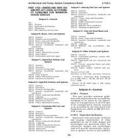DOJ 36 CFR Part 1192 - ADA Accessibility Guidelines for Transportation Vehicles (ADAAG) (Download)