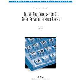 APA PDS Supplement 2--92 Design and Fabrication of Plywood-Lumber Beams (revised 1998) cover image