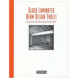 APA EWS S475 Glued Laminated Beam Design Tables cover image