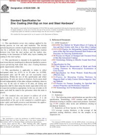 ASTM A153/A153M—09 Standard Specification for Zinc Coating (Hot Dip) on Iron and Steel Hardware image