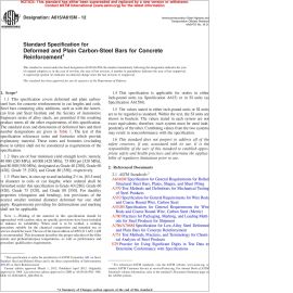 ASTM A615/A615M—12 Standard Specification for Deformed and Plain Carbon-Steel Bars for Concrete Reinforcement image