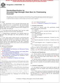 ASTM A722/A722M—12 Standard Specification for Uncoated High-strength Steel Bar for Prestressing Concrete image