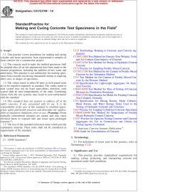 ASTM C31/C31M—12 Standard Practice for Making and Curing Concrete Test Specimens in the Field image