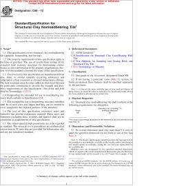 ASTM C56—12 Standard Specification for Structural Clay Nonloadbearing Tile image