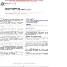 ASTM C73—10 Standard Specification for Calcium Silicate Brick (Sand-lime Brick) image