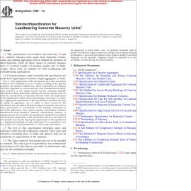 ASTM C90—13 Standard Specification for Loadbearing Concrete Masonry Units image