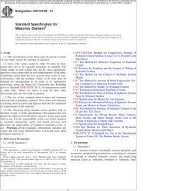 ASTM C91/C91M—12 Standard Specification for Masonry Cement image