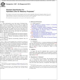 ASTM C207—06 (2011) Standard Specification for Hydrated Lime for Masonry Purposes image
