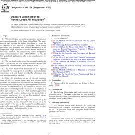 ASTM C549—06(2012) Standard Specification for Perlite Loose Fill Insulation image