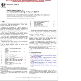 ASTM C840—11 Standard Specification for Application and Finishing of Gypsum Board image