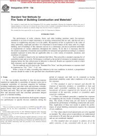 ASTM E119—12a Standard Test Methods for Fire Tests of Building Construction and Materials image