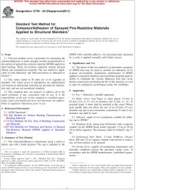 ASTM E736—00 (2011) Standard Test Method for Cohesion/Adhesion of Sprayed Fire-resistive Materials Applied to Structural Members image