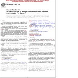 ASTM E2393—10a Standard Practice for On-Site Inspection of Installed Fire Resistive Joint Systems and Perimeter Fire Barrier image