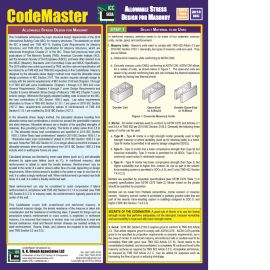 CodeMaster - Allowable Stress Design for Masonry (2018 IBC and TMS 402-16)