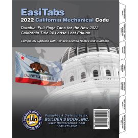 EasiTabs: 2022 California Mechanical Code Title 24, Part 4
