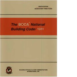 1981 BOCA National Building Code cover image