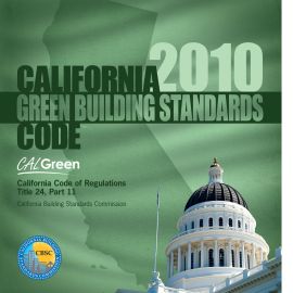 2010 California Green Building Standards Code, Title 24 Part 11 (CALGreen)  cover image