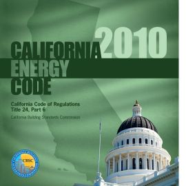2010 California Energy Code, Title 24 Part 6 cover image