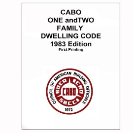 1983 CABO 1 & 2 Family Dwelling Code cover image