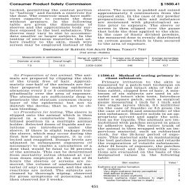 16 CFR Part 1500.41 (2009) - Method for Testing Primary Irritant Substances (Download)