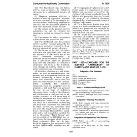 16 CFR Part 1630 (2000) - Standard for the Surface Flammability of Carpets and Rugs (Download)