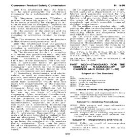 16 CFR Part 1630 (2007) - Standard for the Surface Flammability of Carpets and Rugs (Download)