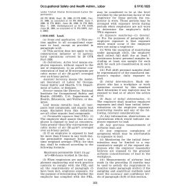 29 CFR Part 1910.1025 (2009) - Toxic and Hazardous Substances (Download)
