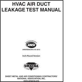 SMACNA Standard ANSI/SMACNA 016 - HVAC Air Duct Leakage Test Manual, 2nd edition, 2012 image
