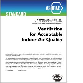 ANSI/ASHRAE  62.1-2016 Ventilation for Acceptable Indoor Air Quality cover image
