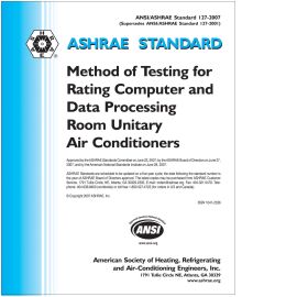 ASHRAE 127-2007 Method of Testing for Rating Computer cover image