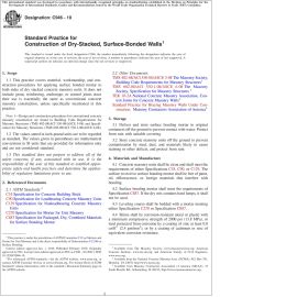 ASTM C946—10 Standard Specification for Construction of Dry-stacked, Surface-bonded Walls image