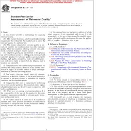 ASTM E2727—10 Standard Practice for the Assessment of Rainwater Quality image