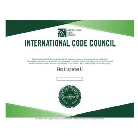 Fire Inspector II Transition Certificate 